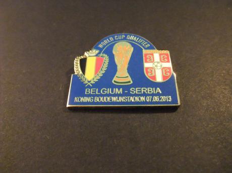 World Cup qualification football 2013, Belgium-Serbia ( Koning Boudewijn Stadion) uitslag 2-1 blauw